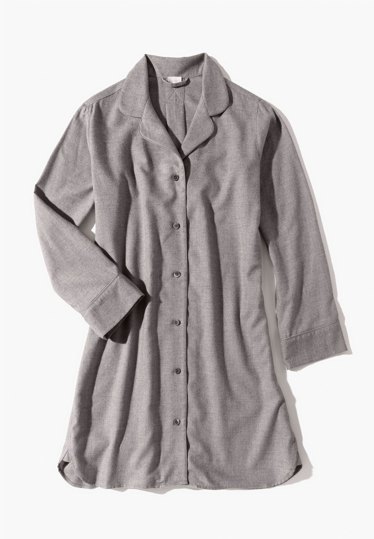 Cozy Flannel | Sleepshirt langarm - grey