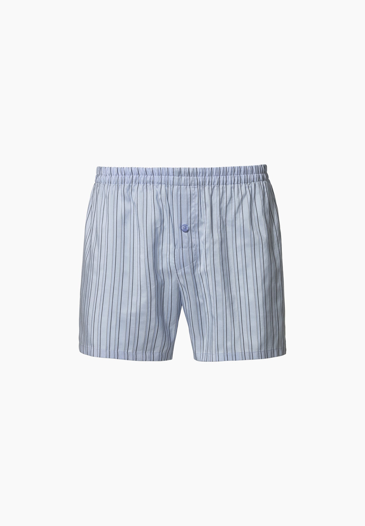 Cotton/Silk Stripes | Boxer Shorts - light blue stripes