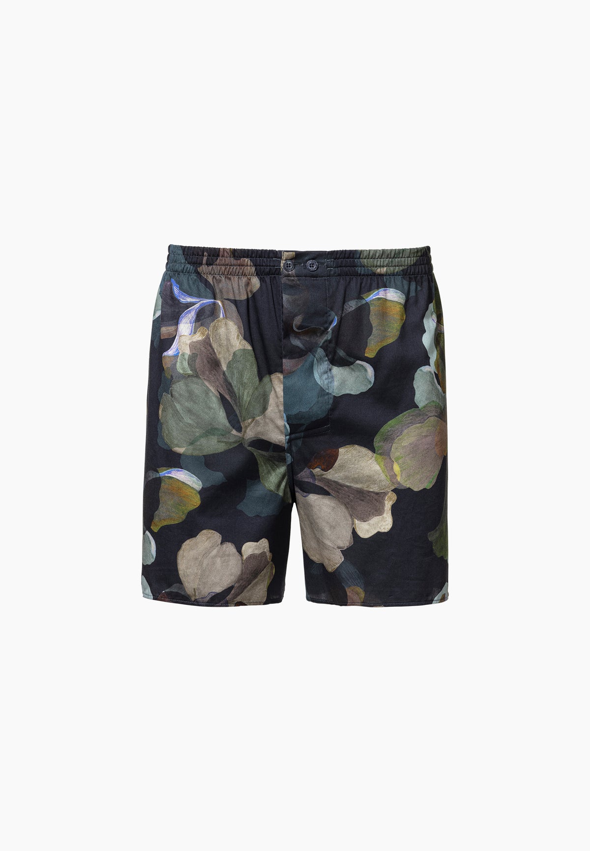Cotton Sateen Print | Boxer Shorts - florals blue