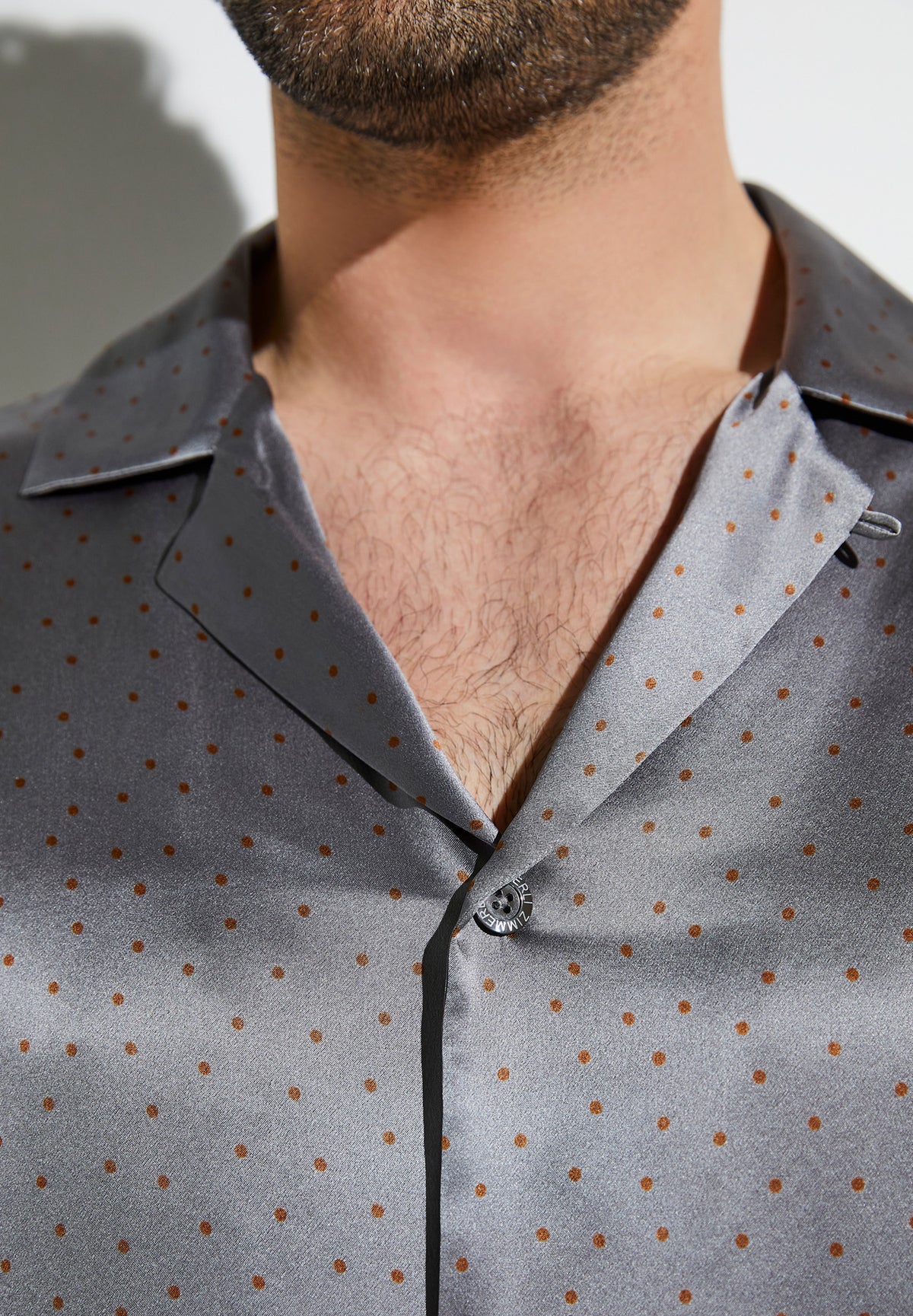 Silk Nightwear | Pyjama Long - brown dots