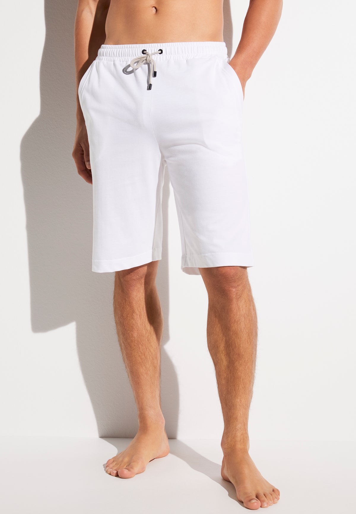 Piqué Lounge | Pantalon court - white