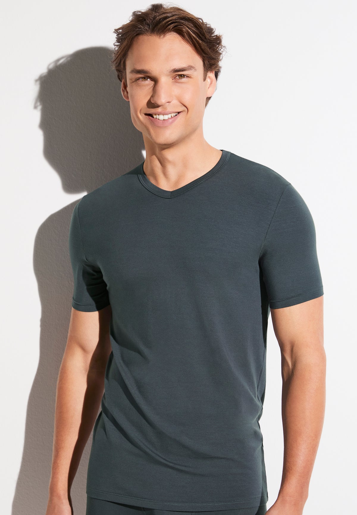 Pureness | T-Shirt à manches courtes col en V - deep blue