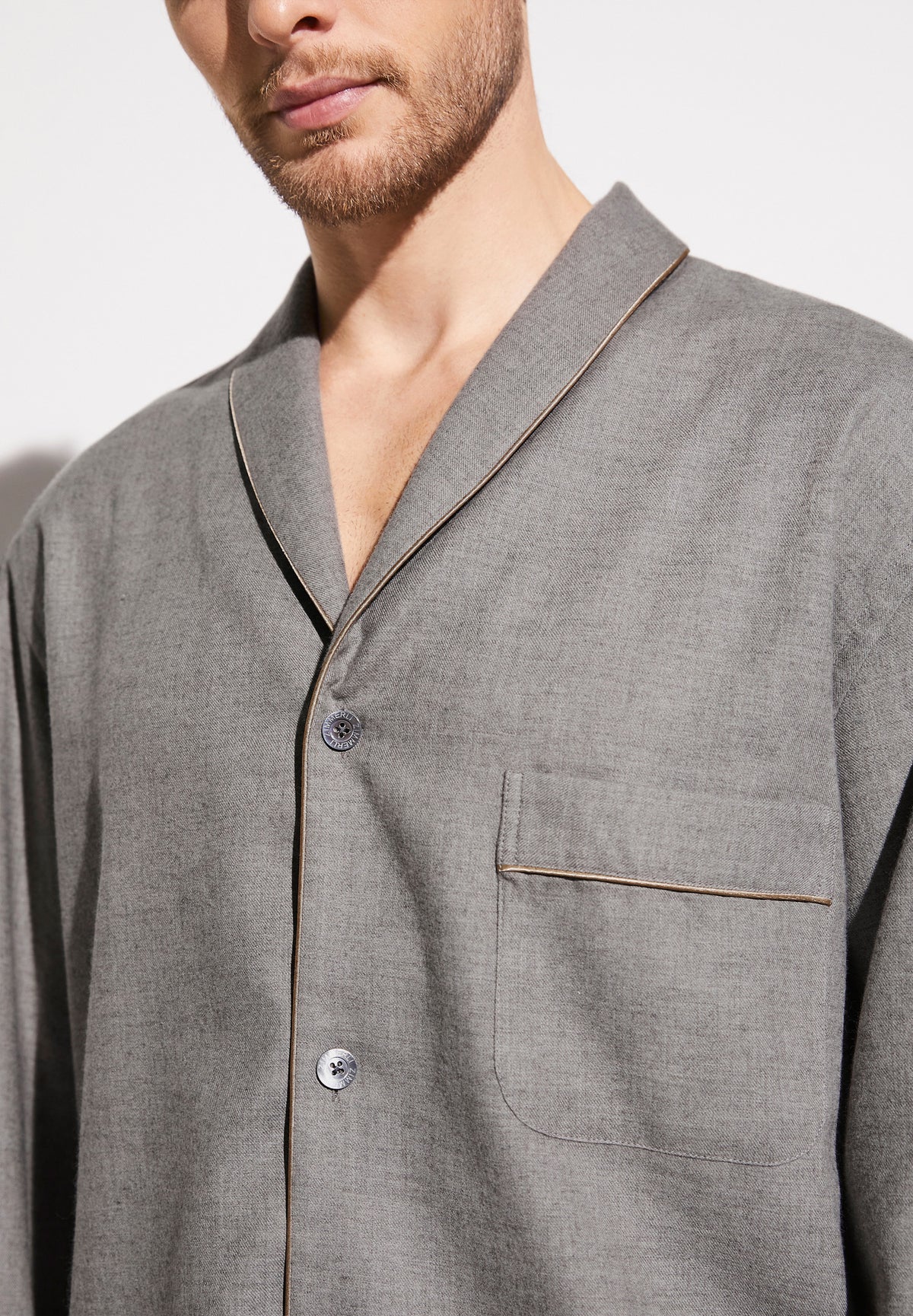 Cozy Flannel | Pyjama lang - grey mélange