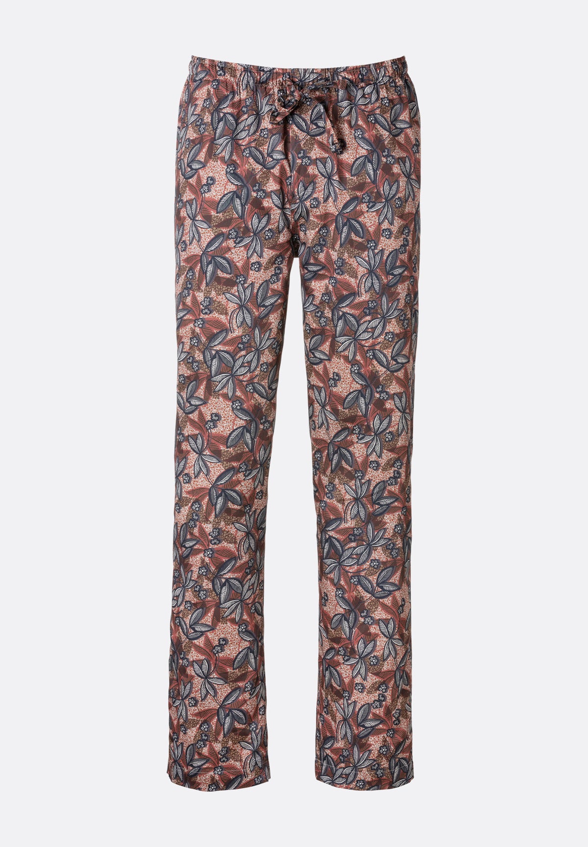 Cotton Sateen Print | Pants Long - dark grey