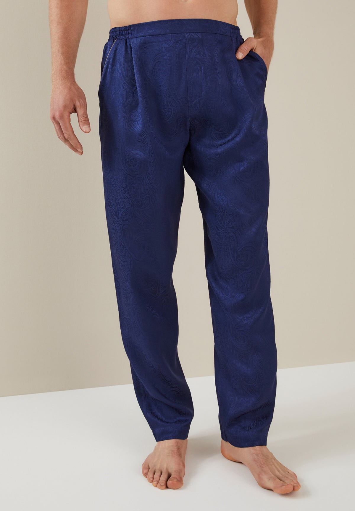 Luxury Silk | Pants Long - royal blue