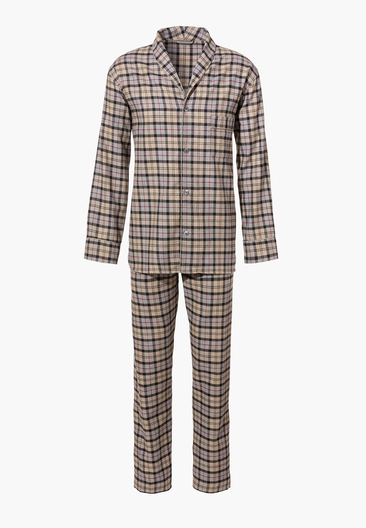 Cozy Flannel | Pyjama longues - beige check
