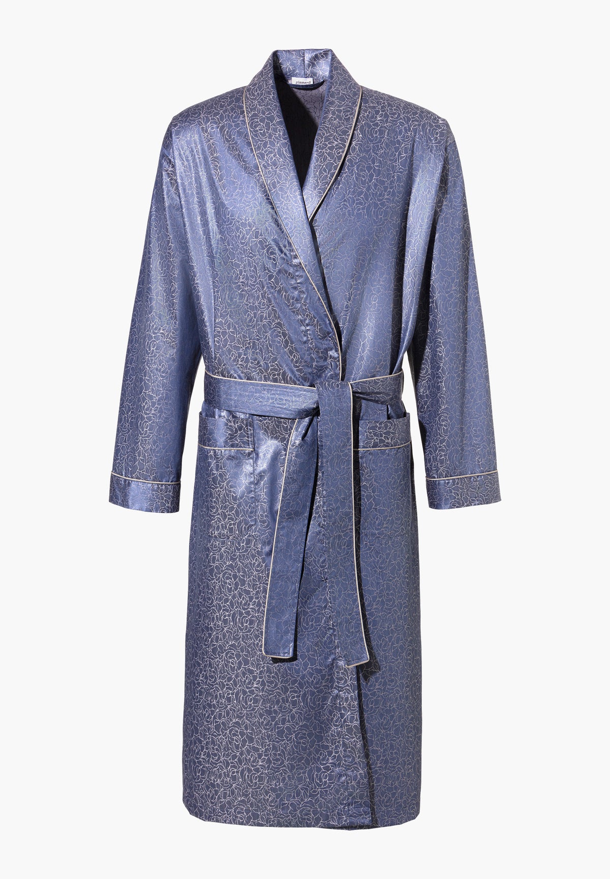 Luxury Jacquard | Robe de chambre longue - blue