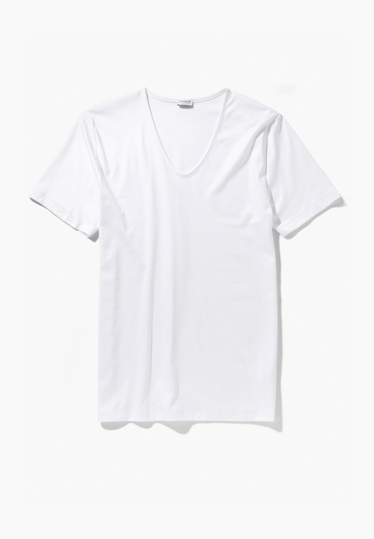 Sea Island | T-Shirt kurzarm V-Ausschnitt - white