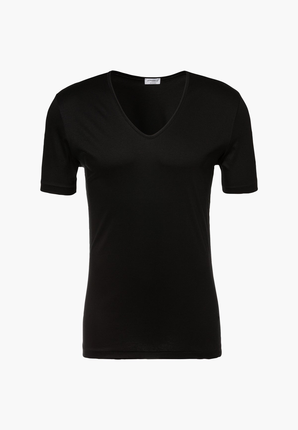 Sea Island | T-Shirt kurzarm V-Ausschnitt - black