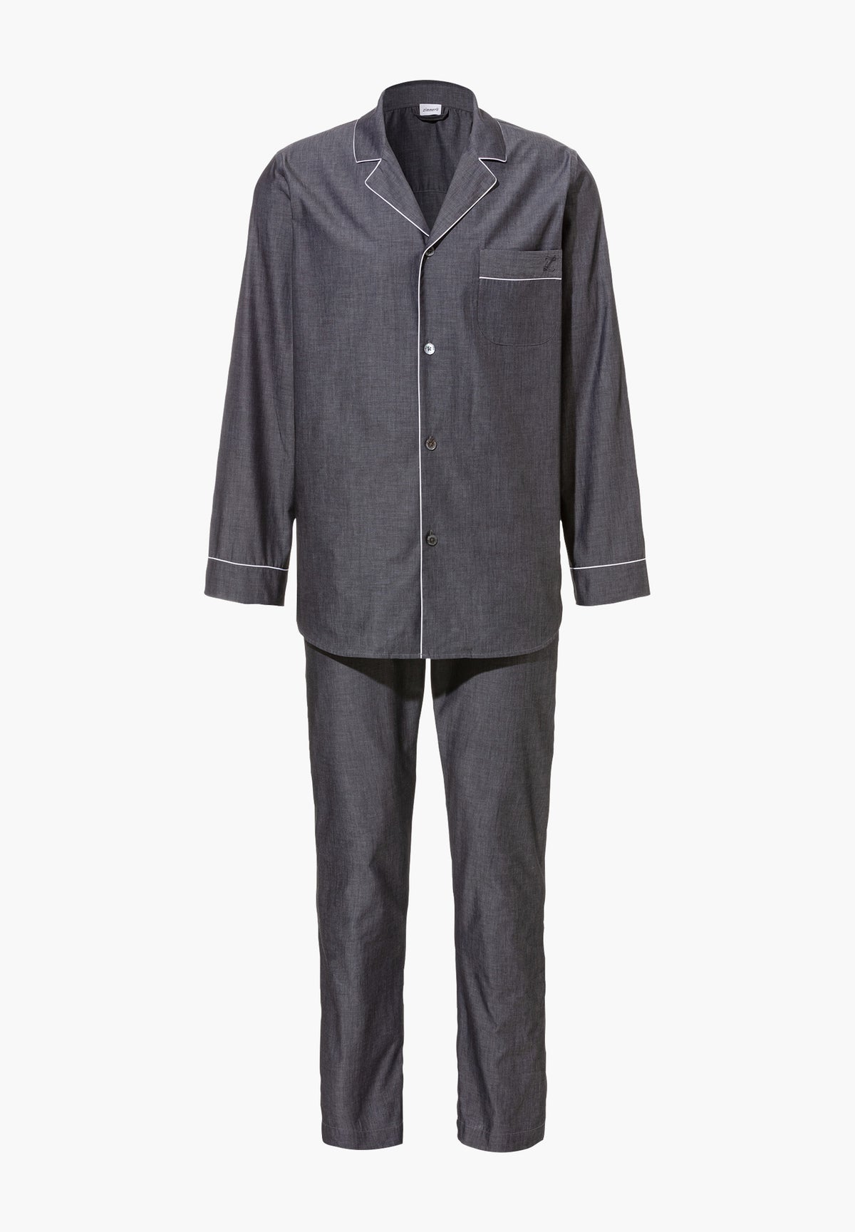 Fil à Fil Cotton | Pyjama lang - dark grey mélange