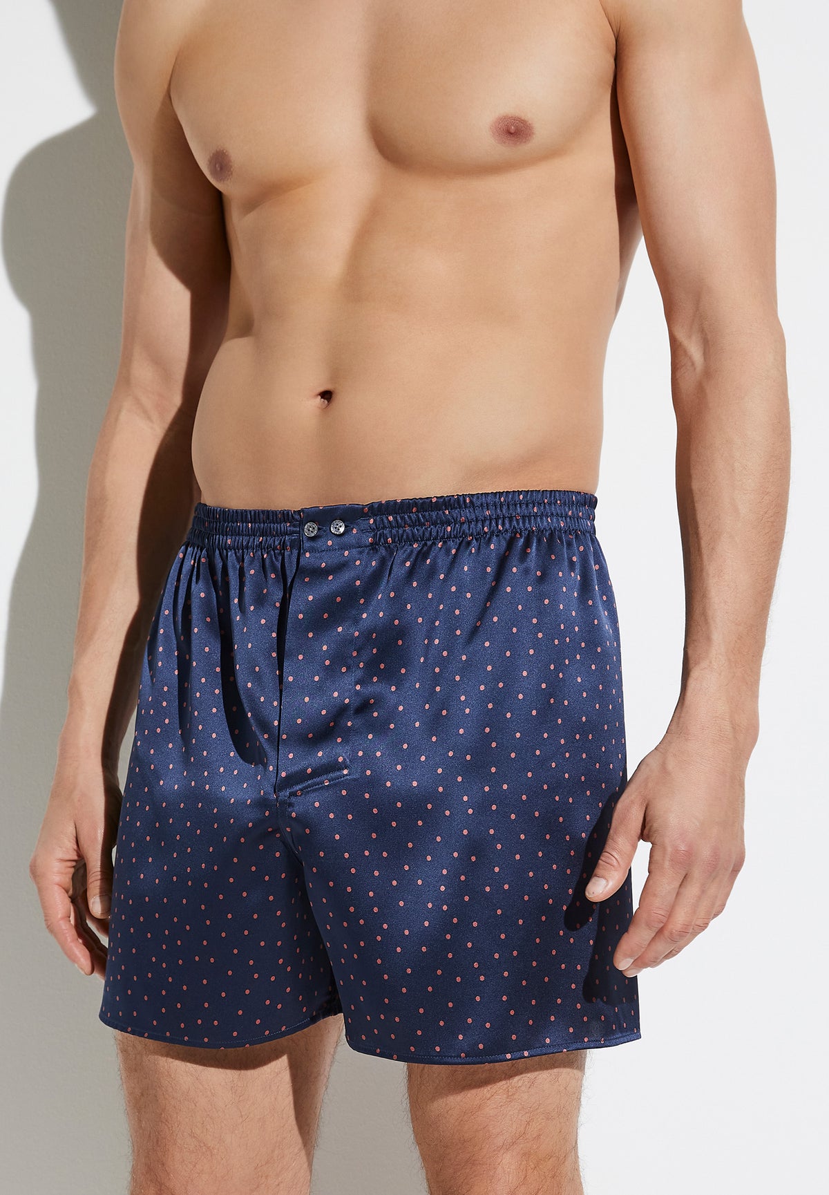 Silk Nightwear | Boxer Shorts - dots