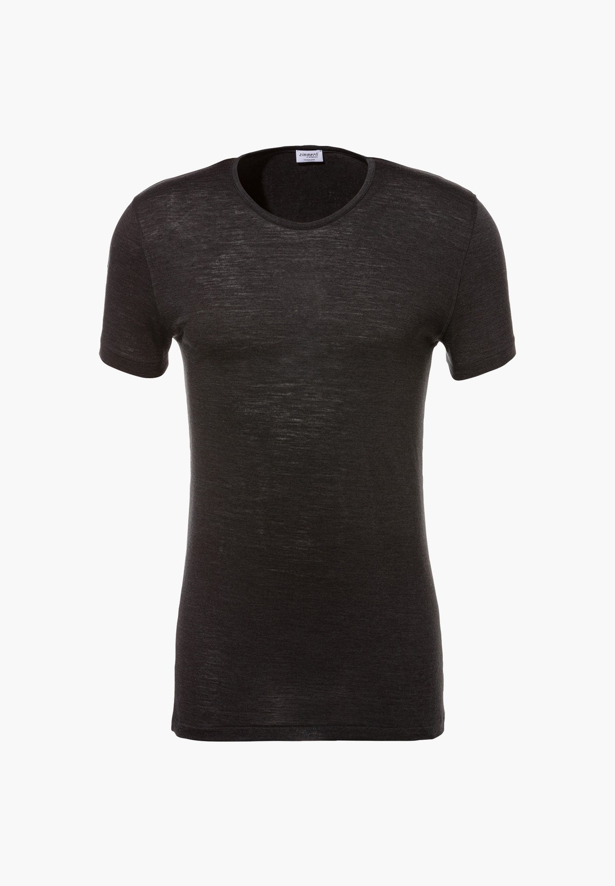 Wool &amp; Silk | T-Shirt Short Sleeve - charcoal