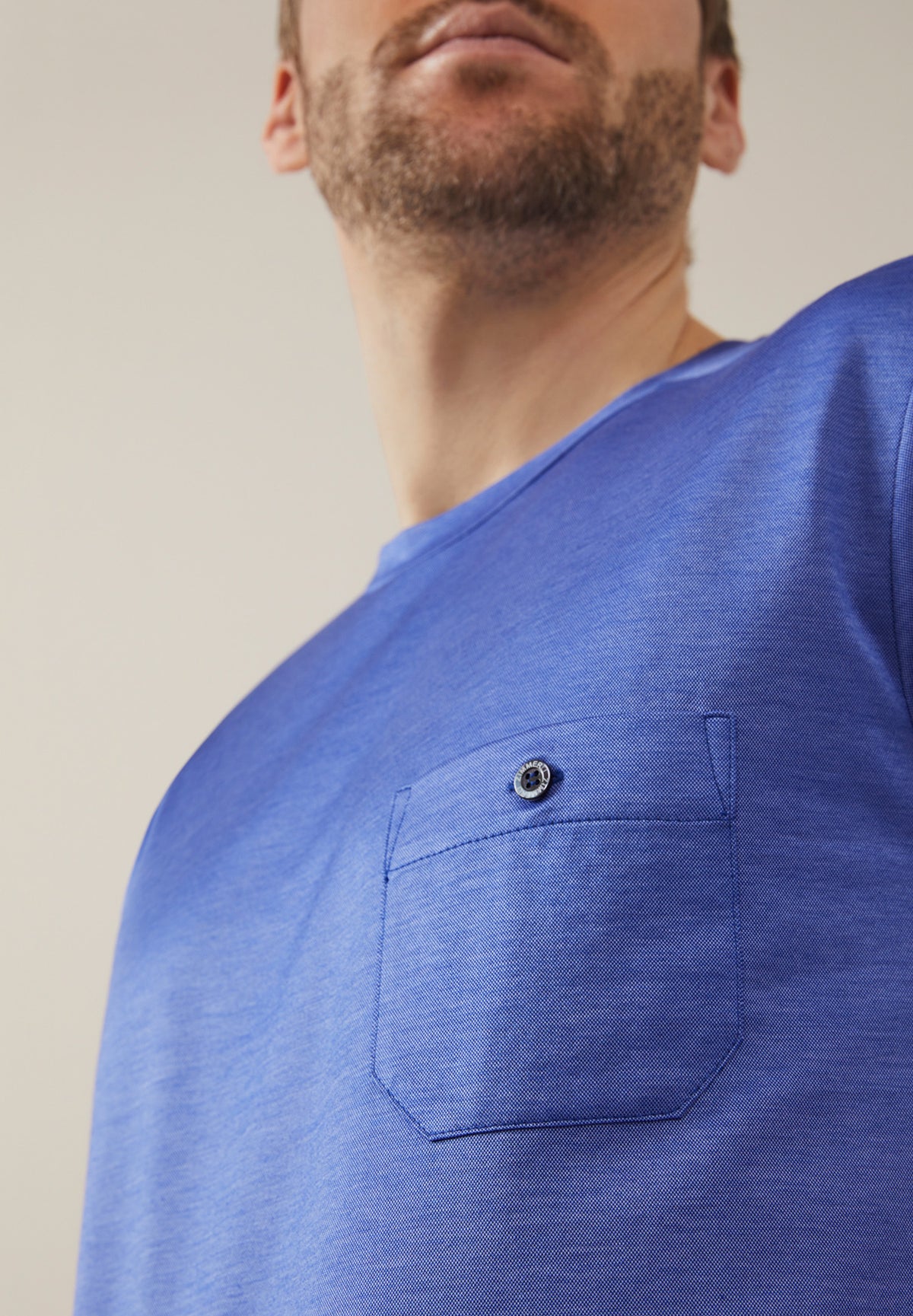 Micro Pique Cotton | T-Shirt Short Sleeve - blue pearl