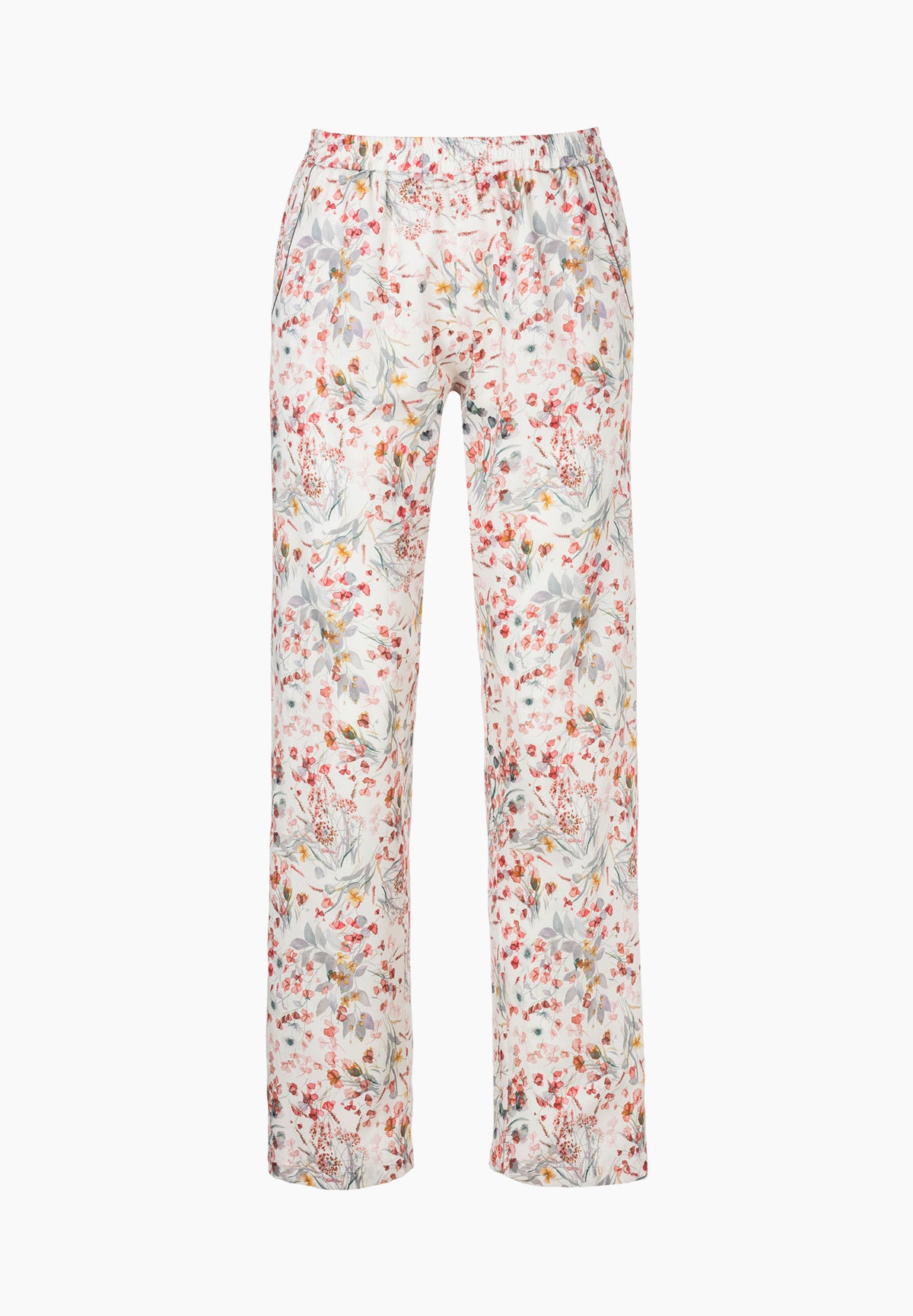 Cotton Sateen Print | Pantalon - flower fields
