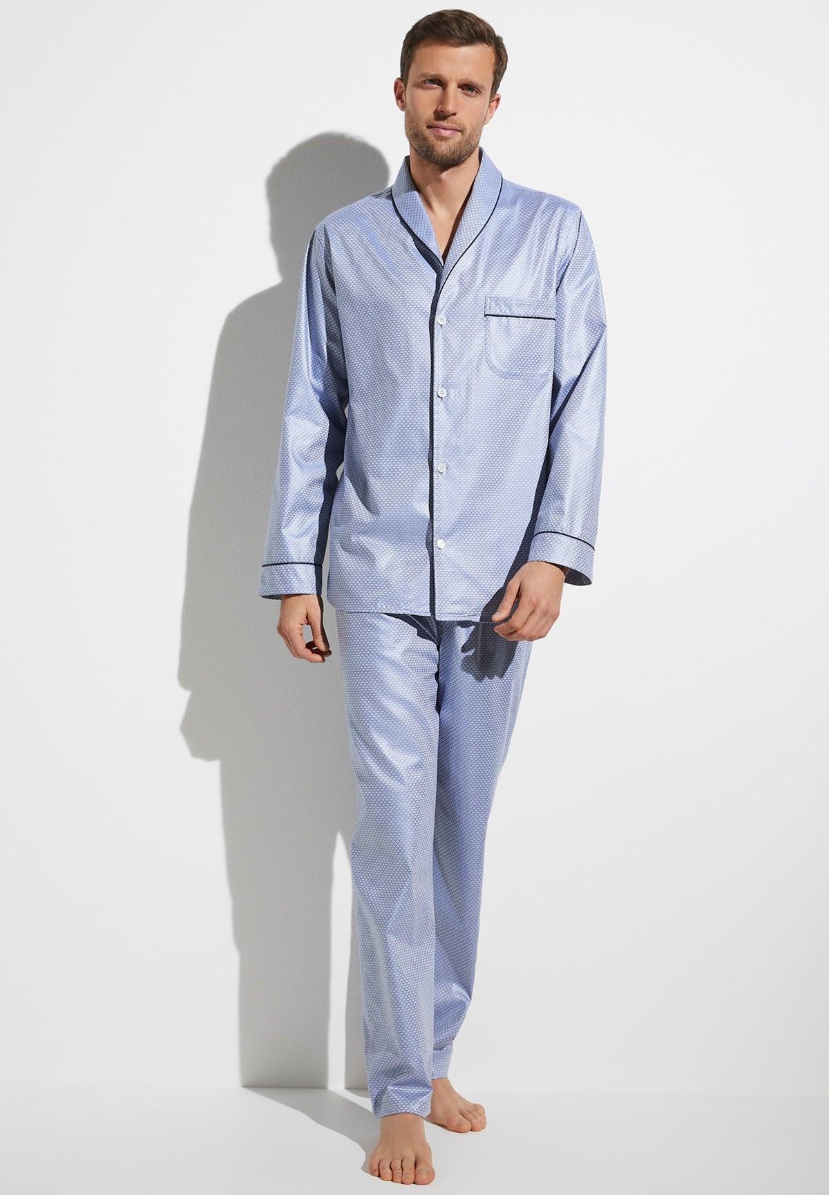 Luxury Jacquard | Pyjama Long - blue horizon