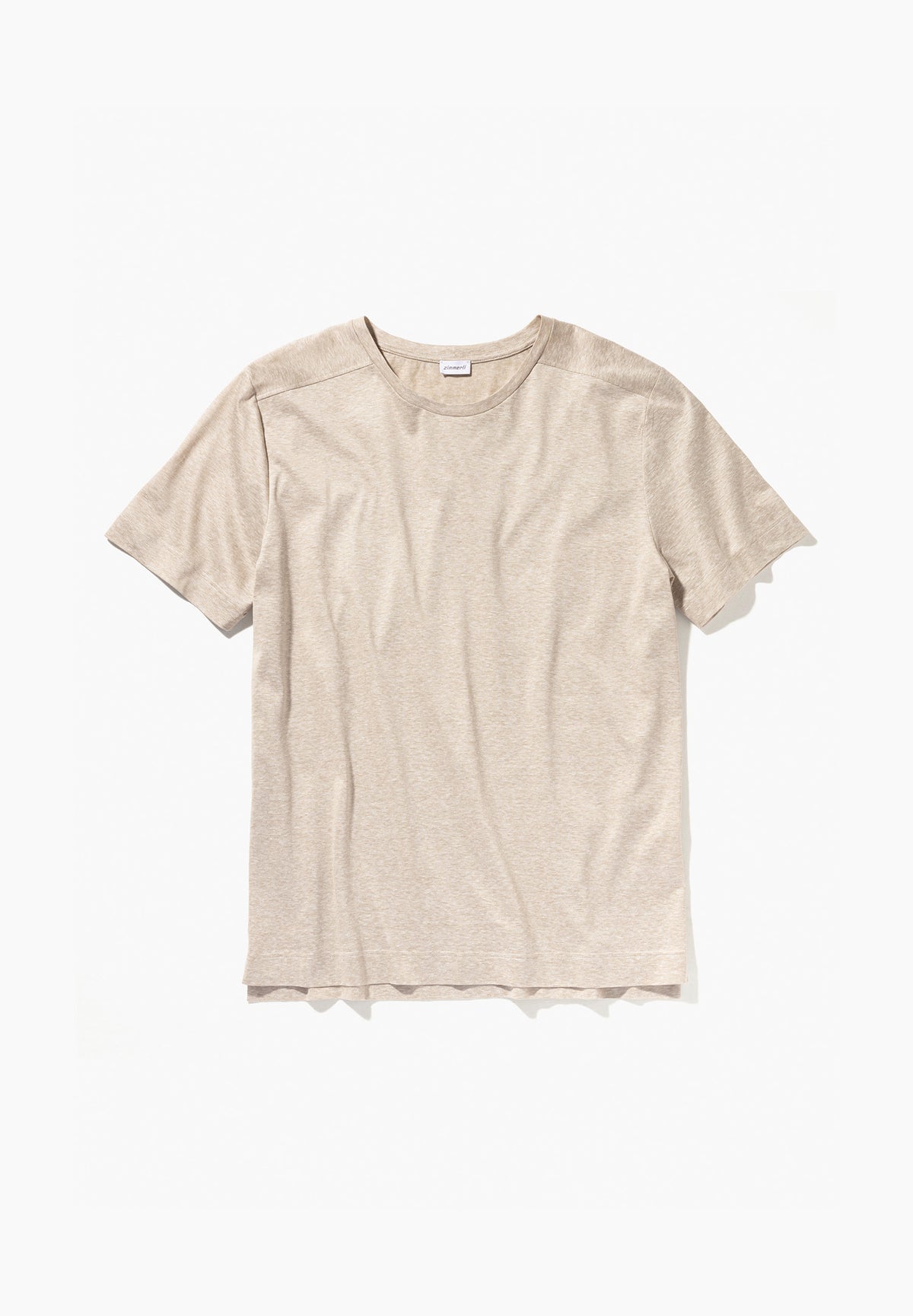 Cotton/Linen Stripes | T-Shirt Short Sleeve - sand