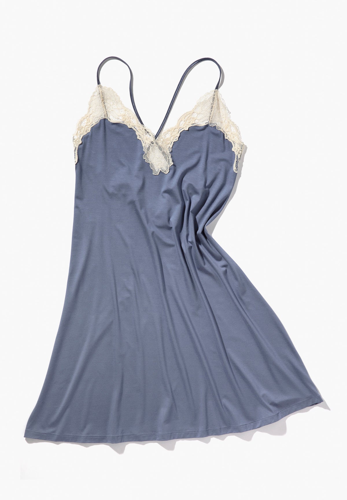 Sensual Fashion | Nachthemd Spaghettiträger - dusty blue
